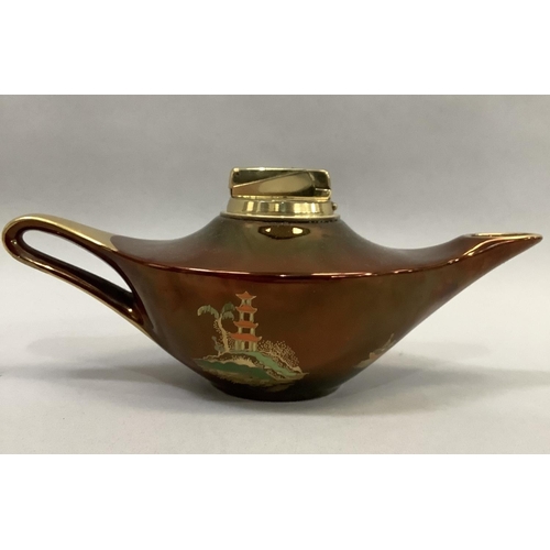 56 - Three items of Carlton ware Rouge Royale including an oval two handled dish with temple pattern, 31c... 