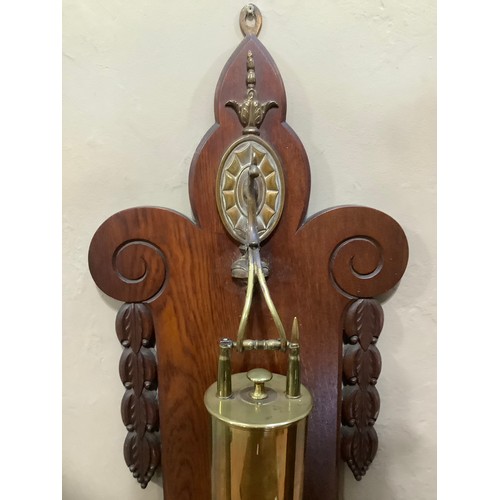 Brass and elm last orders bell made from a shell and bullets