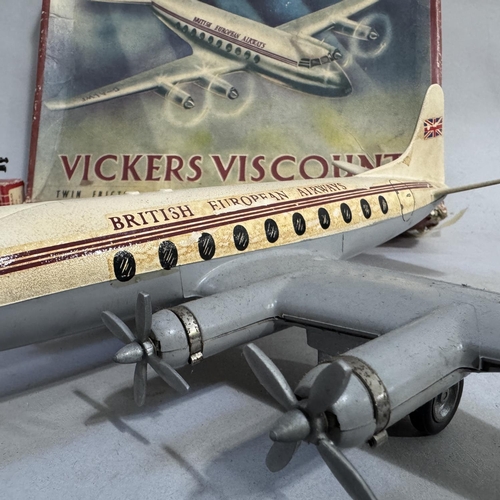 7 - A boxed Mettoy Vickers Viscount friction powered toy, a Lucky Toys Hong Kong Ferrari model 161 and o... 