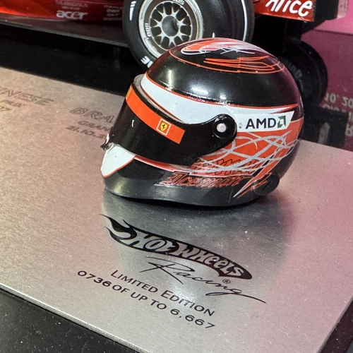 21 - A Hot Wheels Racing 1/18 die-cast scale model of the Brazil Grand Prix 2007 Formula 1 Driver’s Champ... 