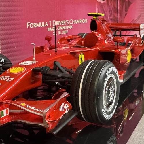 21 - A Hot Wheels Racing 1/18 die-cast scale model of the Brazil Grand Prix 2007 Formula 1 Driver’s Champ... 