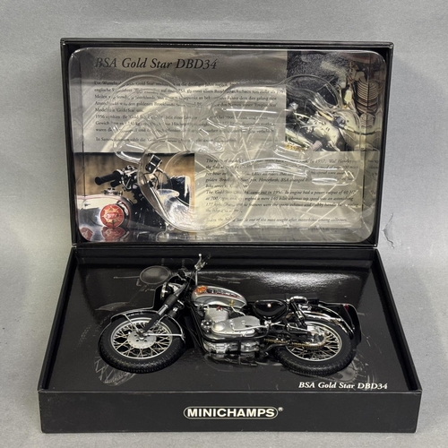 43 - A Minichamps 1/12 scale die-cast model of a BSA Gold Star DBD34, boxed