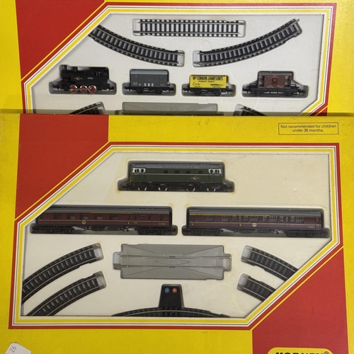 47 - A Hornby Minitrix N Gauge N.101 Goods Set, an N.102 Passenger Set, an N.901 Siding Set and an N.902 ... 