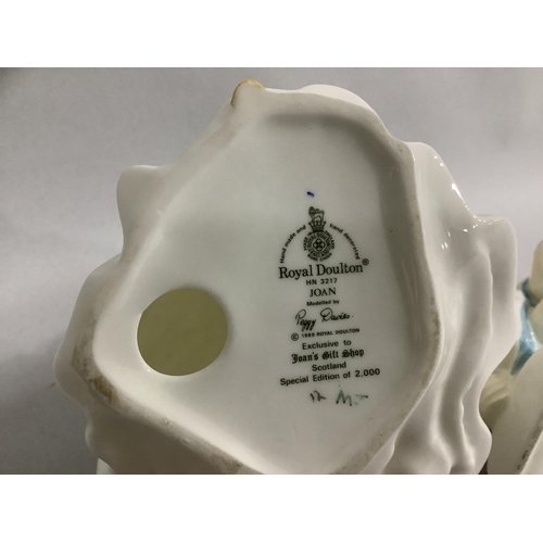 86 - Royal Doulton figure Treasure Island and Joan, Russian china horse, flower clusters, Royal Crown Der... 