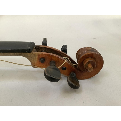 26 - A violin, the label printed 'Copy of Antonius Stradivarius', Made in Czechoslovakia, the back 37cm, ... 
