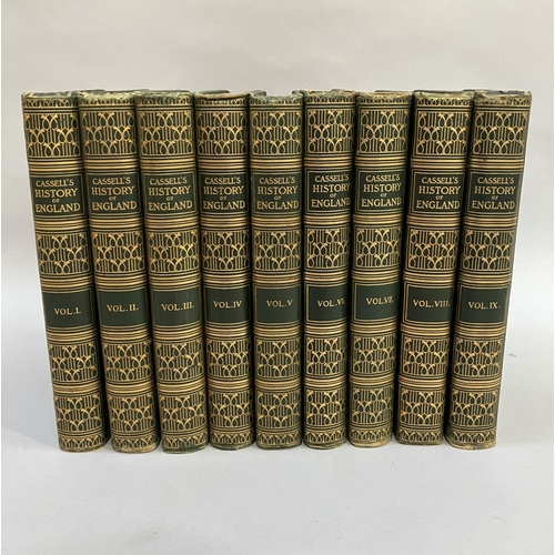118 - Cassell's History of England in nine volumes, green and gilt bindings