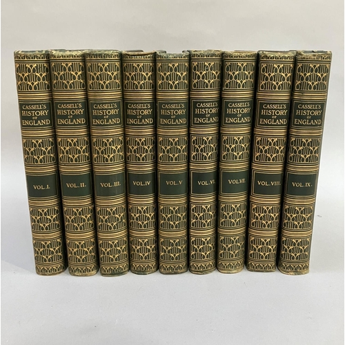 118 - Cassell's History of England in nine volumes, green and gilt bindings