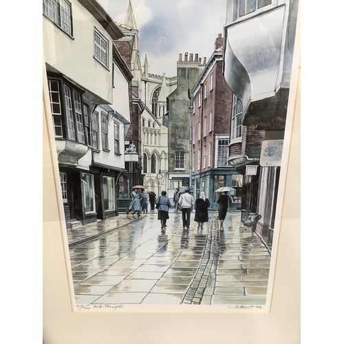 51 - A pair of limited edition colour prints after S Arth..t? York Shambles and Stonegate 403/600 and 405... 