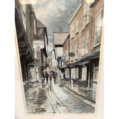 51 - A pair of limited edition colour prints after S Arth..t? York Shambles and Stonegate 403/600 and 405... 