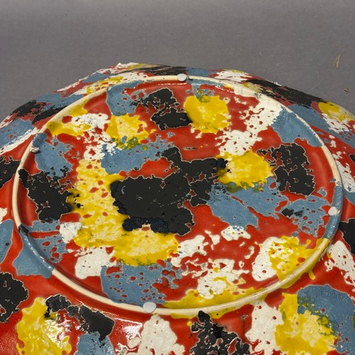 228 - A large multicoloured platter with scalloped rim, approximately 47cm diameter,  REF: 194202