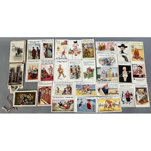 A small collection of 1920s Bamforth and other humorous postcards (25 ...