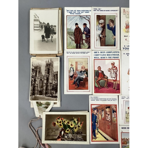 A small collection of 1920s Bamforth and other humorous postcards (25 ...