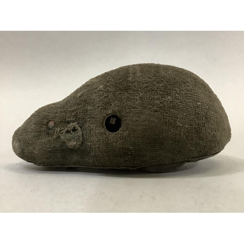 8B - A German Schuco clockwork group of two dancing mice, with key, together with a German tin plate cloc... 