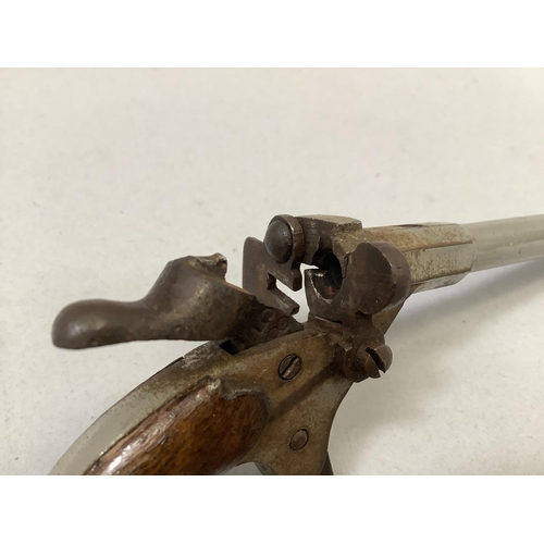 184 - A late 19th/early 20th century starling pistol, .22 rim fine blank, single action, restricted top ve... 