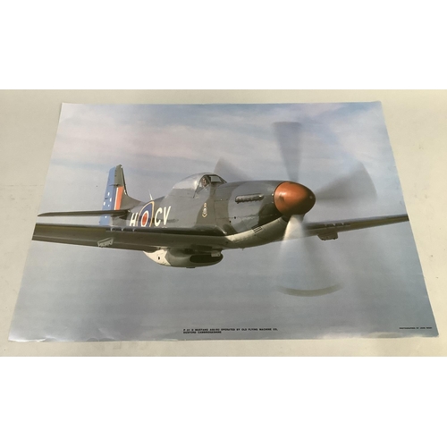 197 - A set of four photographic posters of WW2 fighter aircraft taken by renowned photographer John Rigby... 