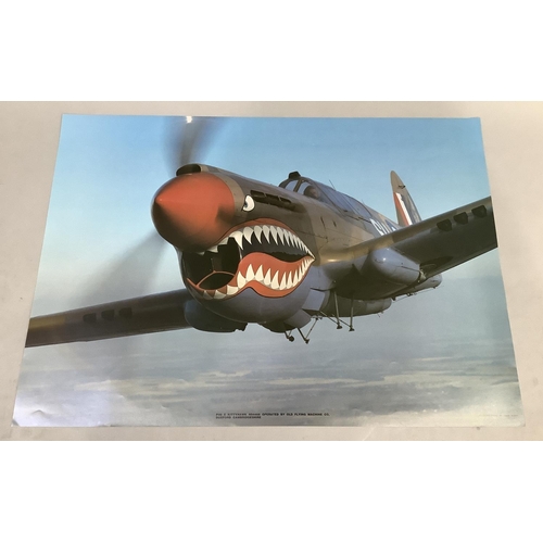199 - A set of four photographic posters of WW2 fighter aircraft taken by renowned photographer John Rigby... 
