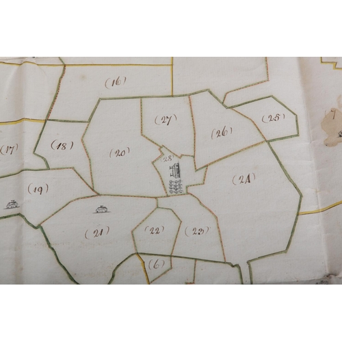 24 - IRELAND: A FOLDED MAP OF THE LANDS OF SALLOWGLIN situated in the parish of Killnaghlin Barony of Tra... 