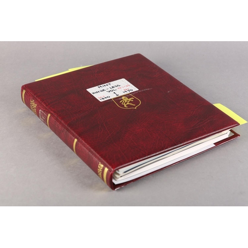 2 - GB 1840-1970 ONWARDS: One GB Stanley Gibbons Ring Binder Album with an important collection mainly M... 