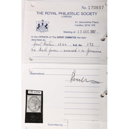 2 - GB 1840-1970 ONWARDS: One GB Stanley Gibbons Ring Binder Album with an important collection mainly M... 
