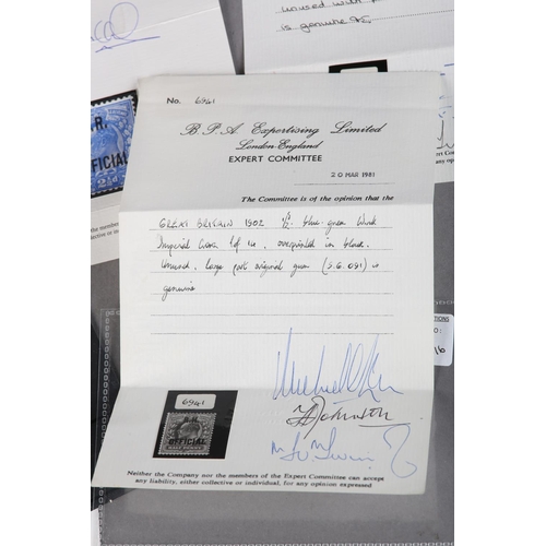 3 - GB 1882-1904: One Wallet with individual sheets of QV and KEVII  ‘Officials’ MU includes sheets hing... 