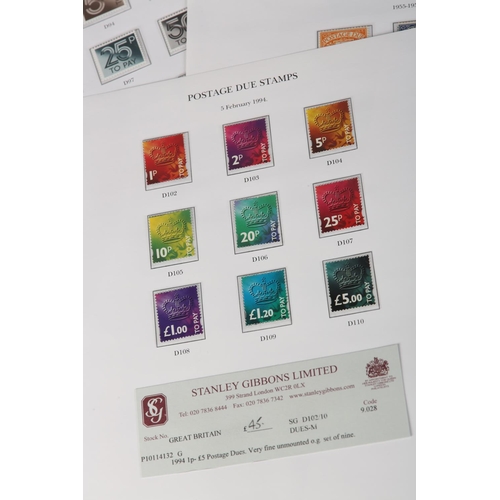 4 - GB 1914-1994: One Wallet with a complete collection of MU ‘Postage Dues’ SG D1 - D110.