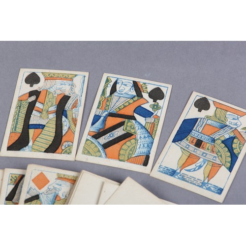 40 - ENGLISH PLAYING CARDS BY THOMAS WHEELER, c1815-20, a complete deck of 52 stencil coloured, wood-cut ... 