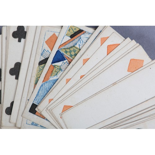 40 - ENGLISH PLAYING CARDS BY THOMAS WHEELER, c1815-20, a complete deck of 52 stencil coloured, wood-cut ... 