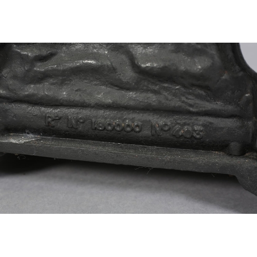 26 - A VICTORIAN CAST IRON STICK STAND, cast as the figure of Stanley, the explorer, modelled standing wi... 