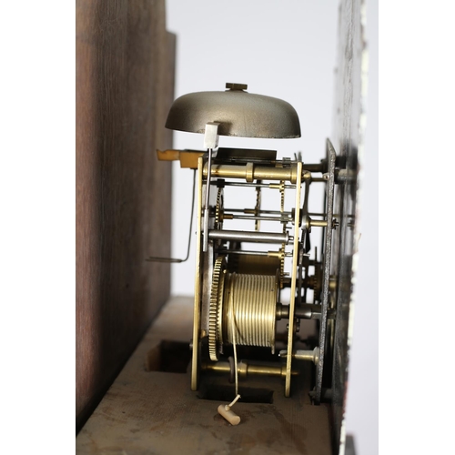 58 - AN EARLY 19TH CENTURY MAHOGANY LONGCASE CLOCK, by T Spencer of Chelmsford, having a 13