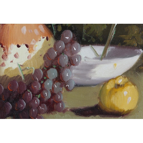 48 - ARR Antonio Tarraso (Spanish b1946) Still life of grapes, lemon and jug; grapes, melon and jug, a pa... 