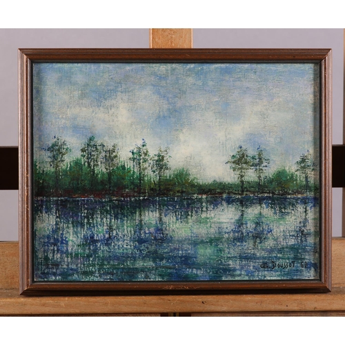50 - ARR Georges Doussot (French b1947), Paysage à la riviere, oil on canvas, signed and dated (19)60 to ... 