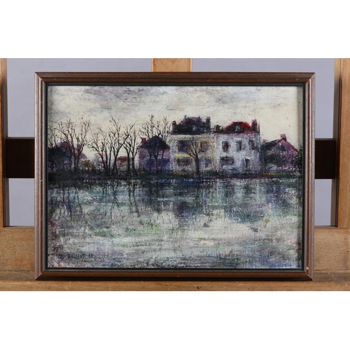 49 - ARR Georges Doussot (French b1947), Au Bord de L'eau, oil on canvas, signed and dated 19(60) to lowe... 