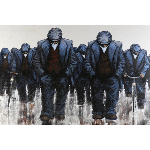 1 - ARR Alexander Millar (b1960), The Rat Pack, oil on canvas, signed to lower right, 122cm x 152cm