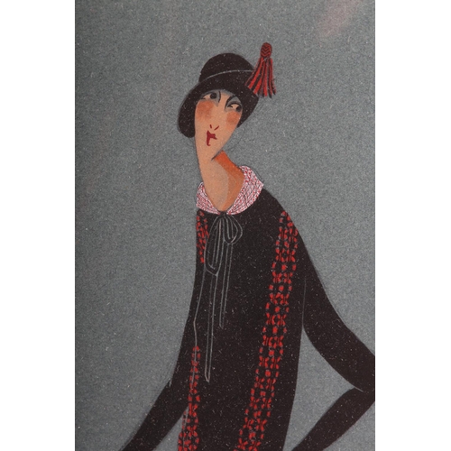 51 - Jeanne Lanvin (French 1867-1946), 'Enchainée Hiver 1922' Dessin original de L'Atelier de Jeanne Lanv... 