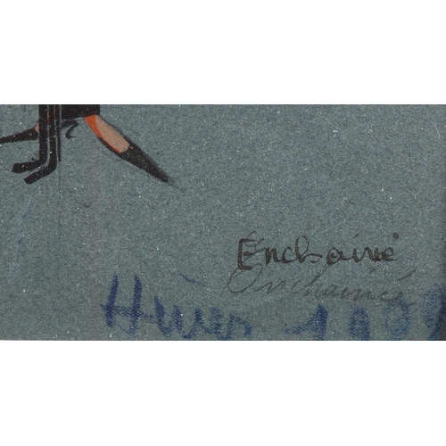 51 - Jeanne Lanvin (French 1867-1946), 'Enchainée Hiver 1922' Dessin original de L'Atelier de Jeanne Lanv... 