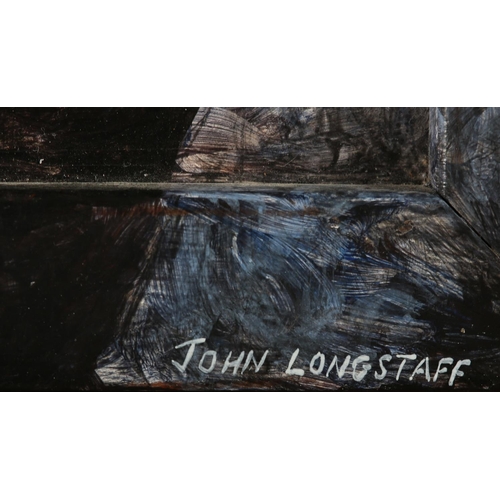 46 - ARR John 'Cluff' Longstaff (b1949) Pitch, oil on board and over frame, signed to lower right, 28cm x... 