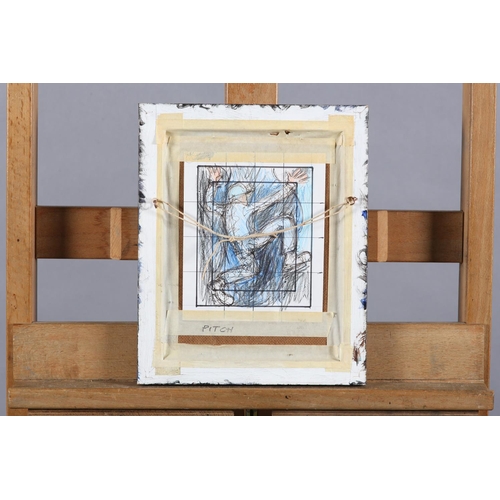 46 - ARR John 'Cluff' Longstaff (b1949) Pitch, oil on board and over frame, signed to lower right, 28cm x... 