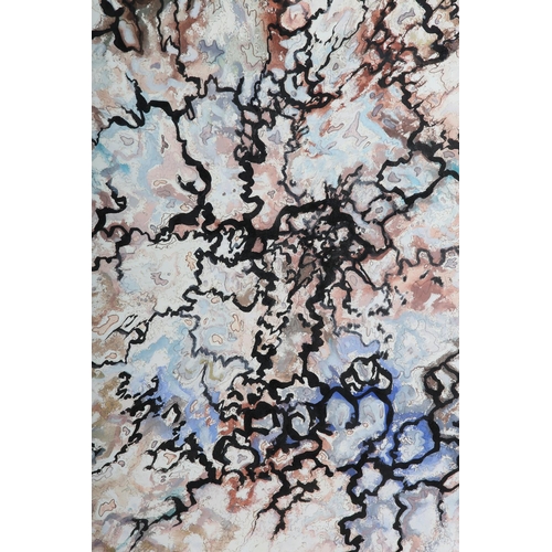 59 - ARR John A Blakey (b1952), organic composition, watercolour, pen and ink, signed and dated (19)74, 7... 