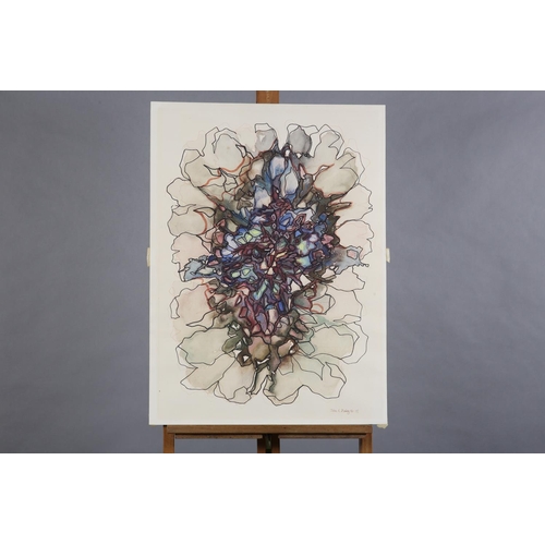 60 - ARR John A Blakey (b1952), Organic composition, watercolour, pen and ink, signed and dated Nov '75, ... 