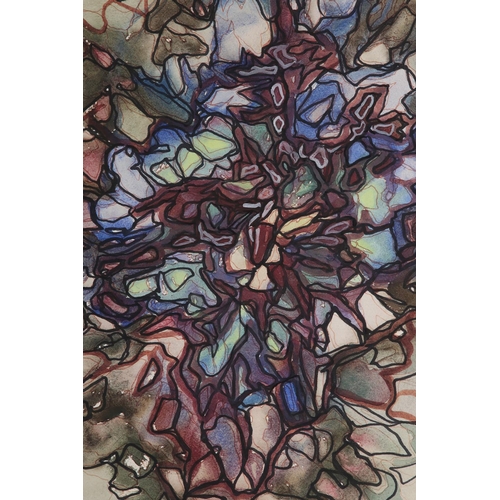 60 - ARR John A Blakey (b1952), Organic composition, watercolour, pen and ink, signed and dated Nov '75, ... 