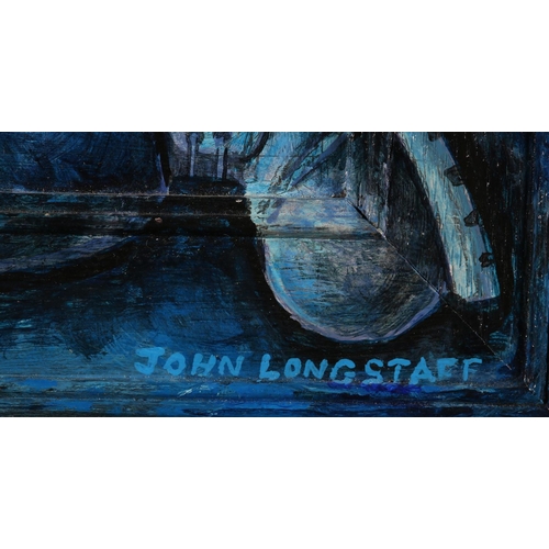 45 - ARR John 'Cluff' Longstaff (b1949) Blue Caver, oil on board and over frame, signed to lower right, 2... 