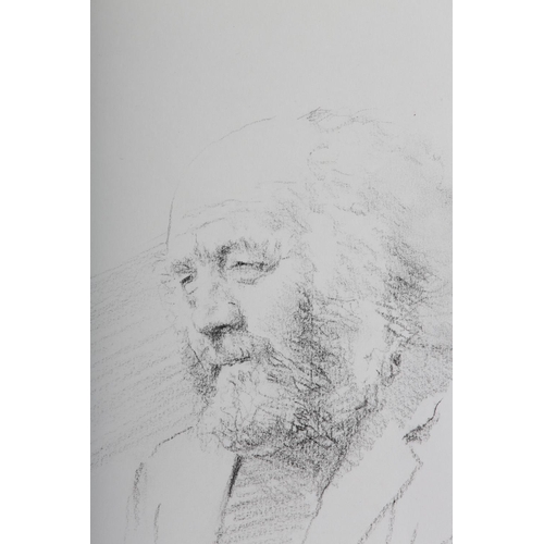 54 - ARR John A Blakey (b1952), Retired Farmer: Studies for the portrait, in three poses, graphite, signe... 