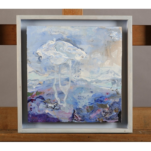99 - ARR Hatti Pattisson (Scottish Contemporary), Cloud over hills, oil on board, signed to lower right, ... 