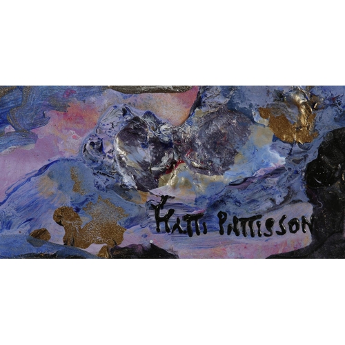 99 - ARR Hatti Pattisson (Scottish Contemporary), Cloud over hills, oil on board, signed to lower right, ... 