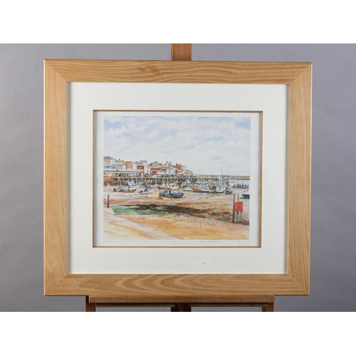 110 - ARR Alan Hydes (British Contemporary), The Harbour at Bridlington in Early Spring, colour print, no.... 