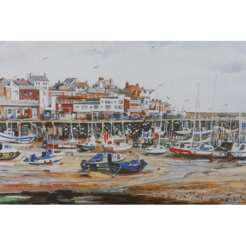 110 - ARR Alan Hydes (British Contemporary), The Harbour at Bridlington in Early Spring, colour print, no.... 