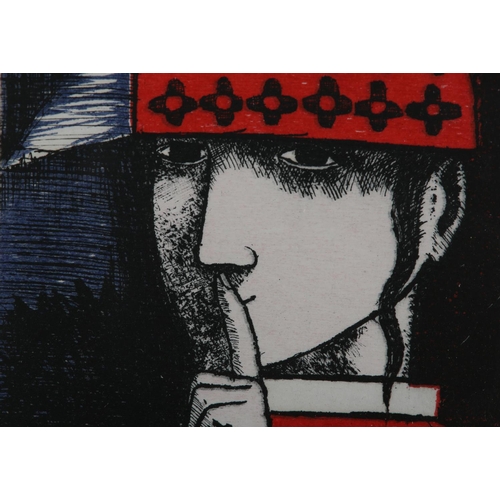 116 - ARR Frans Wesselman (Dutch 1953), Secret, colour etching, 4/200, titled and signed in pencil to the ... 