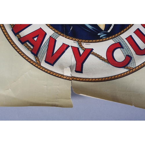 165 - Player's Navy Cut, advertising poster, colour lithograph, reg. no. 154011, 77cm x 73cm (torn to top ... 