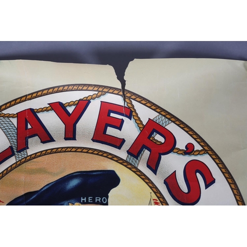 165 - Player's Navy Cut, advertising poster, colour lithograph, reg. no. 154011, 77cm x 73cm (torn to top ... 