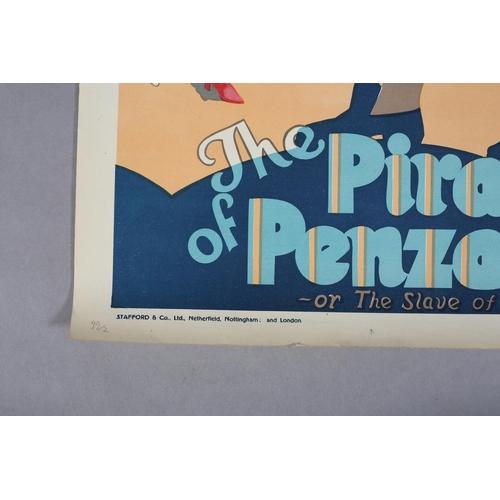 167 - The Pirates of Penzance, theatre poster, colour lithograph, Stafford & Co, Netherfield, Nottingham &... 
